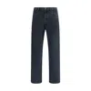 Prada Cotton Jeans With Iconic Back Pockets And Belt Loops In Blue
