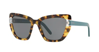 Pre-owned Prada Monochrome Pr 15ws Havana Pink/brown Pink Shaded (01r-0a6) Sunglasses