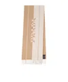 Prada Jacquard Wool Logo Scarf In Nude