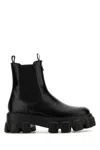 Prada Monolith Brushed Leather Chelsea Boots