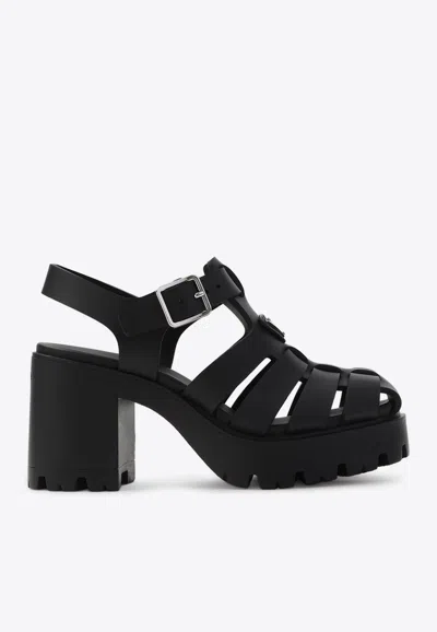 PRADA MONOLITH 90 PLATFORM SANDALS