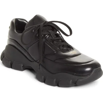 Prada Monolith Athletic Sneaker In Black