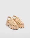 Prada Monolith Sandals In Natural