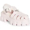 Prada Monolith Fisherman Sandal In Alabastro