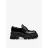 Prada Women Black Leather Loafers, 8.5 Luxury Loafers & Drivers For Women Darveys In Black