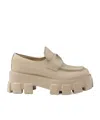 Prada Monolith Love Shoes In Beige