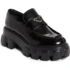 Prada Monolith Loafers In Leather