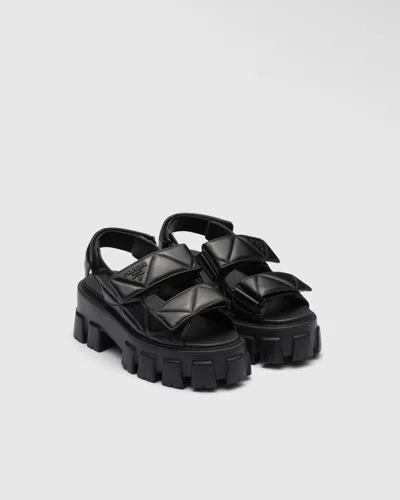 PRADA MONOLITH SANDALEN AUS NAPPA-LEDER