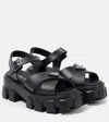 Prada Monolith Platform Sandals In Blue