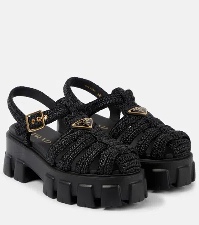 PRADA MONOLITH PLATFORM SANDALS