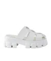 Prada Monolith Rubber Mules In White