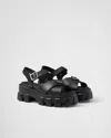 Prada Monolith Rubber Sandals In Black