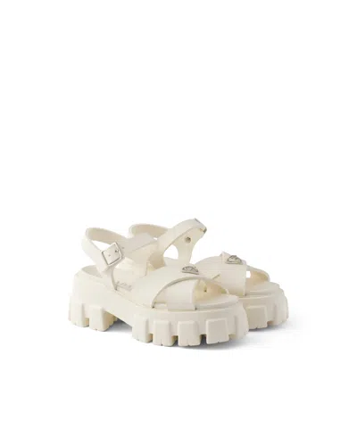 PRADA MONOLITH RUBBER SANDALS