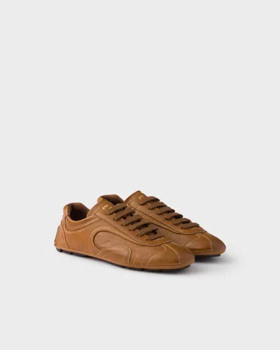 Prada Antiqued Nappa Leather Sneakers