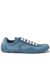 Prada Light Blue Lace Up Sneakers In Blue