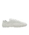Prada Montecarlo Re-edition 2005 Antiqued Nappa Leather Sneakers In White
