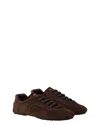 Prada Montecarlo Re-edition 2005 Suede Sneakers In Navy In Brown