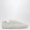 Prada Montecarlo Re-edition 2005 Antiqued Nappa Leather Sneakers In White