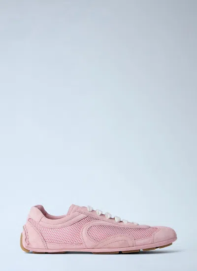 Prada Suede And Re-nylon Montecarlo Re-edition 2005 Sneaker For Women In Pink