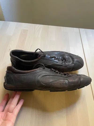 Pre-owned Prada Montecarlo Sneaker In Brown