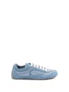 Prada Light Blue Lace Up Sneakers In Blue