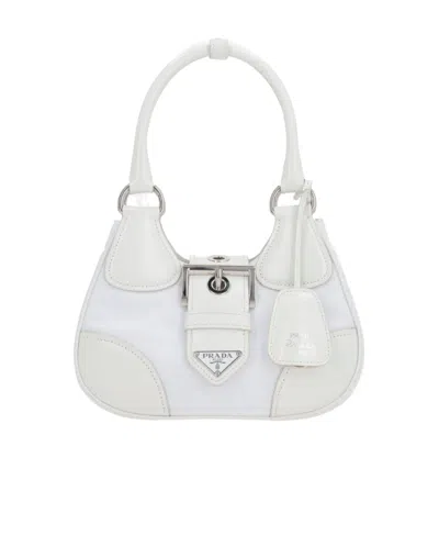 Prada Moon Re-nylon Mini Bag In White