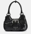 Prada Moon Padded Nappa-leather Mini Bag In Black