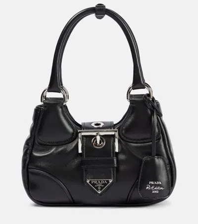 PRADA MOON SMALL LEATHER SHOULDER BAG