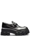 Prada Monolith Loafers In Black
