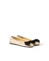 Prada Womens Gold/silver Mordoré Nappa-leather Ballet Flats Eur 37 / 4 Uk In Gold