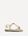 Prada Metallic Nappa Leather Sandal In Oro