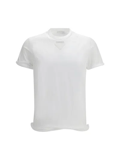 Prada Mouldable Cotton T-shirt In White