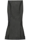 Prada Women's Charcoal Wool Skirt In Black