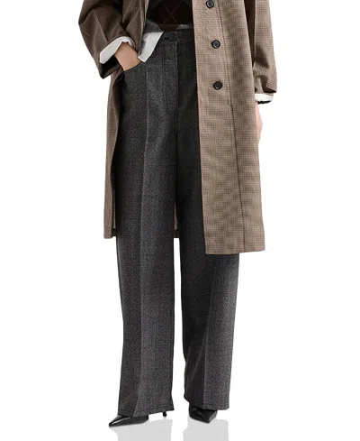 Prada Mouline Wool Pants In Gray