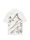 Prada Bowling-hemd Aus Bedruckter Baumwolle In White