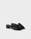 Prada Leather Sandals In Black