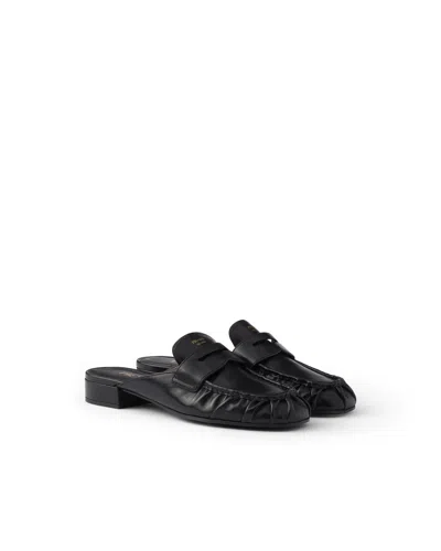 PRADA LEATHER MULES