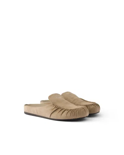 Prada Mules Aus Wildleder