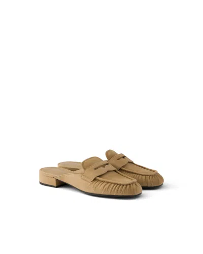 PRADA SUEDE MULES