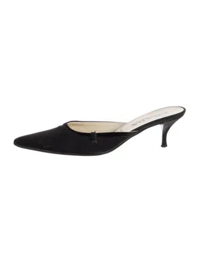 Pre-owned Prada Mules In Black