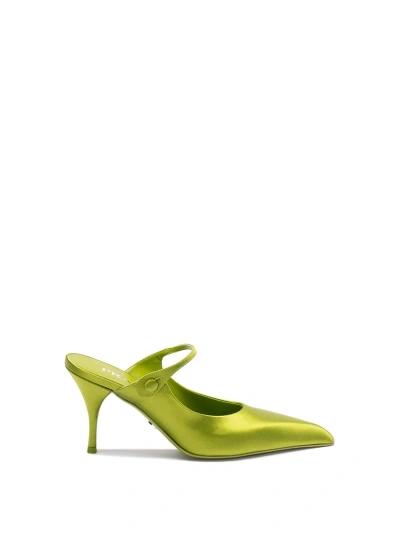 Prada Mules In Green