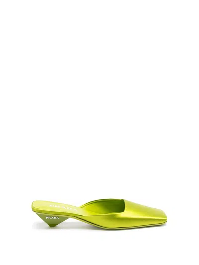 Prada Mules In Green