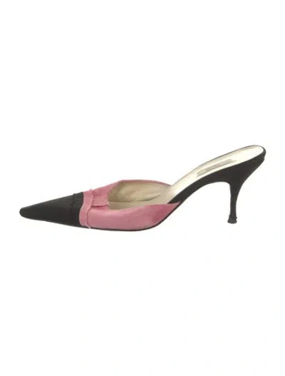 Pre-owned Prada Mules In Pink