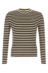Prada Superfine Wool Striped Crew-neck Sweater In Pattern