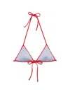 Prada Interlock Jersey Bikini Top In Multi