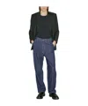 Prada Multi-pocket Denim Trousers In Blue