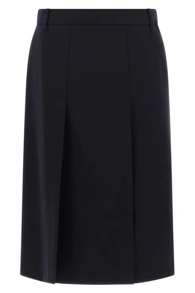 Prada Multi-slit Skirt In Black
