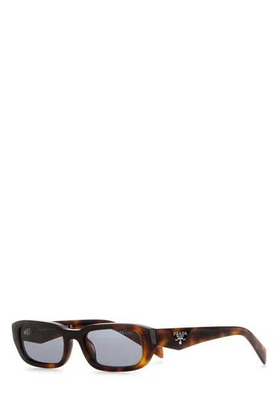 Prada Multicolor Acetate Sunglasses In 15w03n