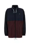 Prada Two-tone Windbreaker High Collar In Multi