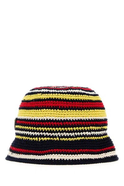Prada Multicolor Crochet Bucket Hat